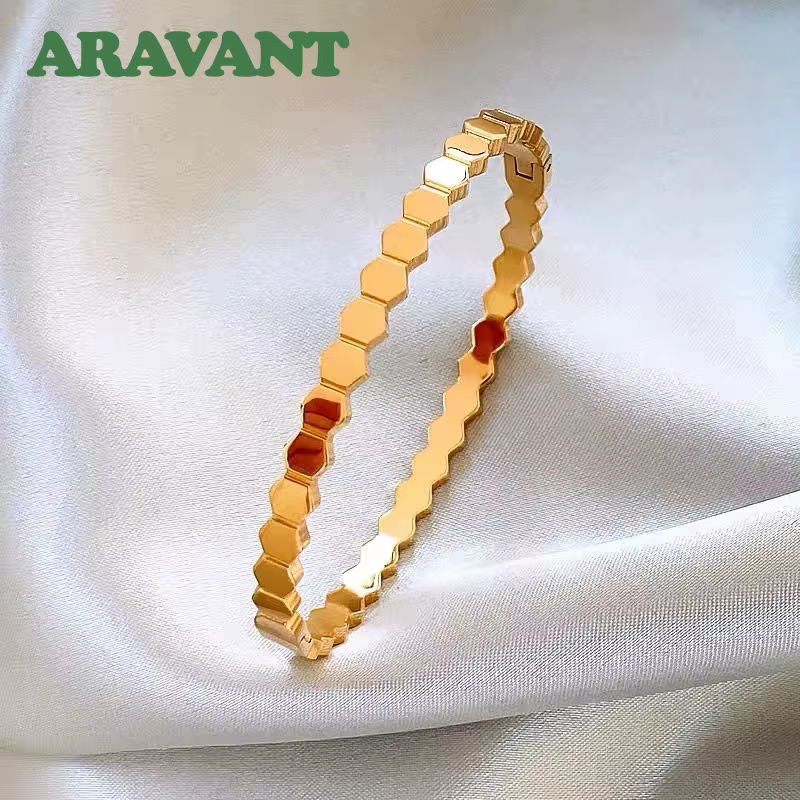 Bracelet géométrique en forme de losange en argent 925 et or 18 carats pour femmes
