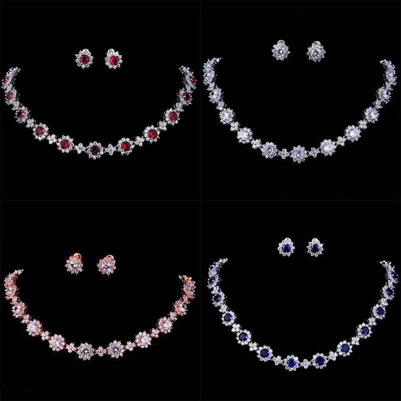SUGO Classic – ensemble de bijoux ronds en zircone pour femmes