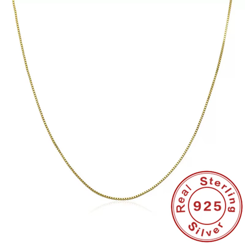 Collier en argent sterling 925 plaqué or