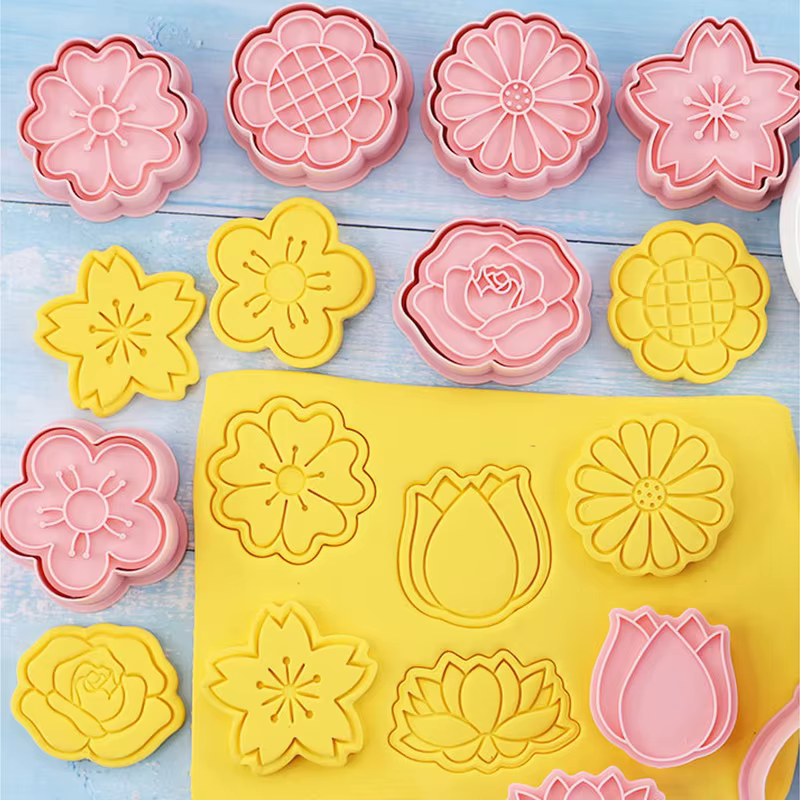 8 pièces/ensemble emporte-pièces en forme de fleur florale Rose Lotus