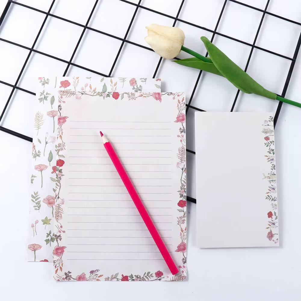 Fournitures Convitation bloc-lettres cadeau enveloppe belle fleur dessin animé papeterie papier lettre