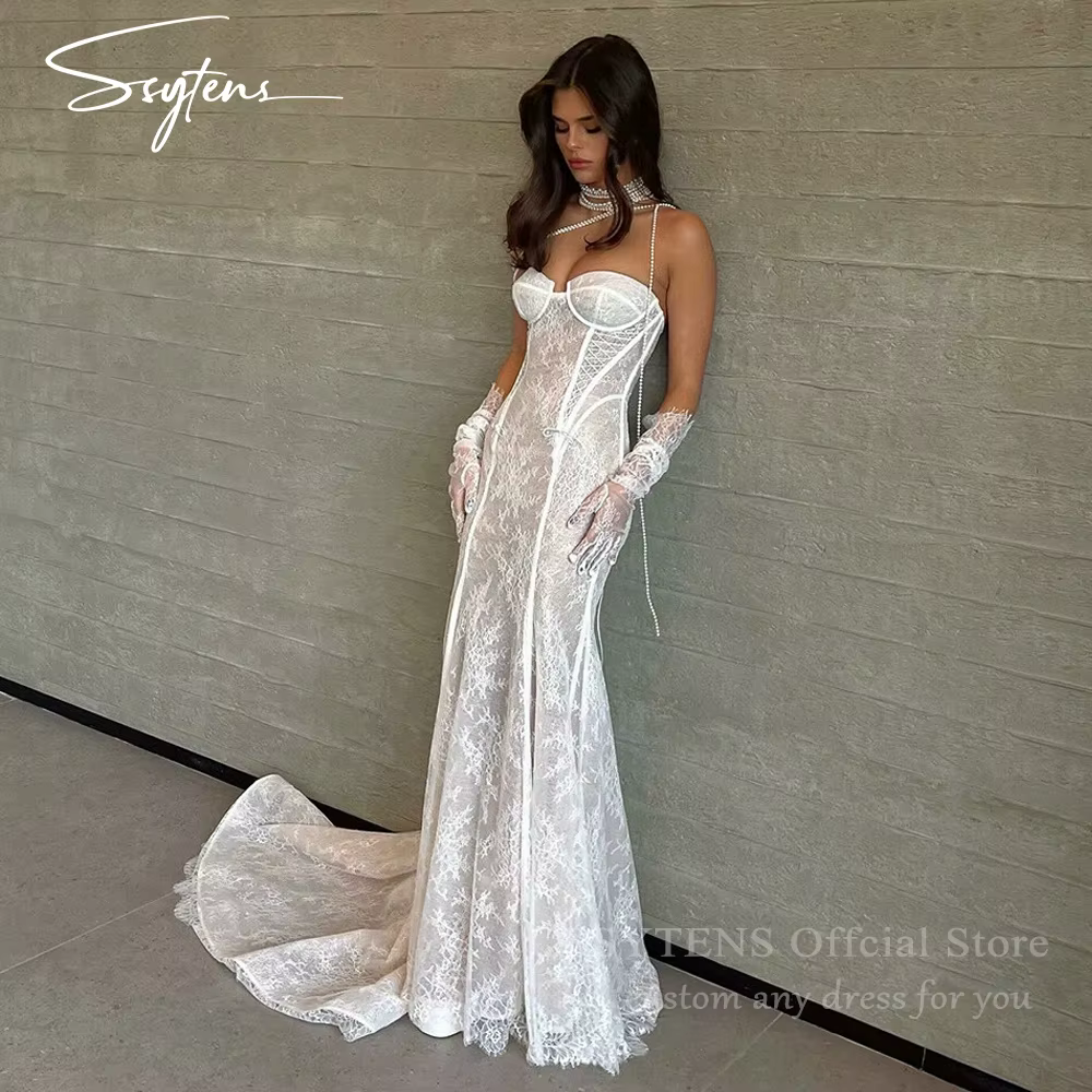 SSYTENS luxe ivoire dentelle robes De mariée chérie sirène