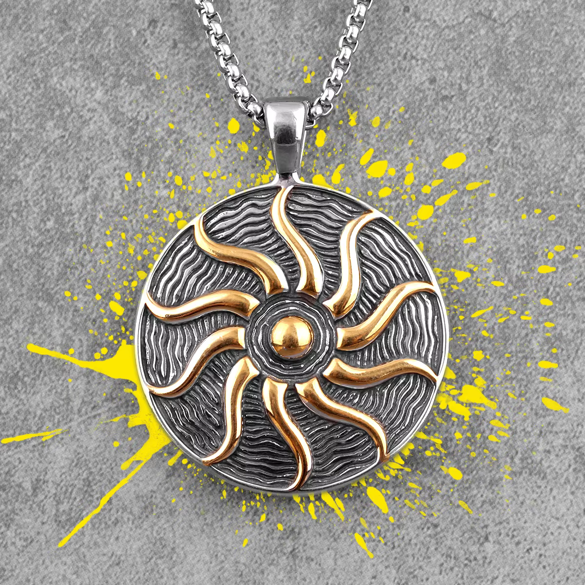 Apollo Talisman soleil dieu acier inoxydable hommes colliers pendentifs chaîne Punk pour petit ami mâle bijoux créativité cadeau en gros