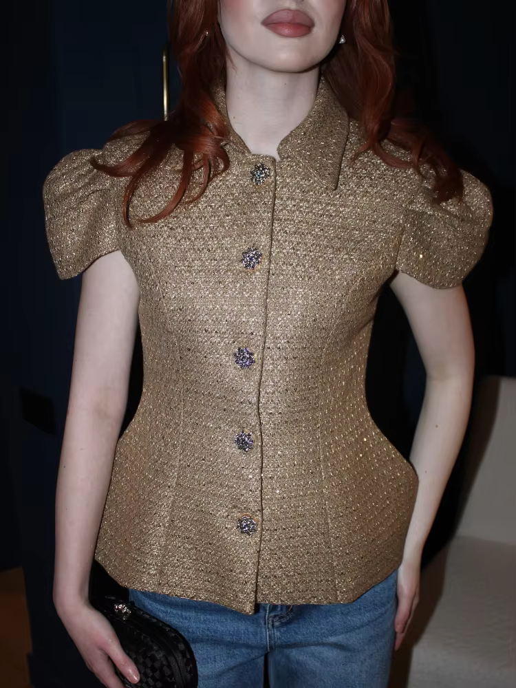 Blazer élégant pour femme à manches courtes