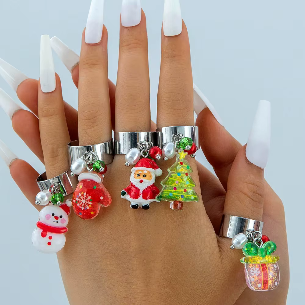 Bague pendentif bonhomme de neige