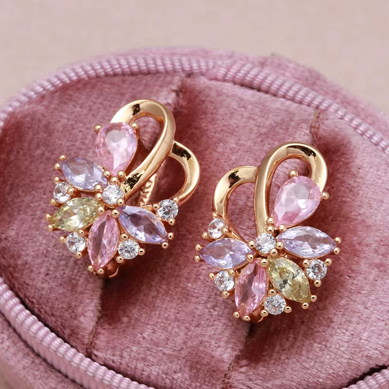 Boucles d'oreilles de luxe à Clip en or Rose 585