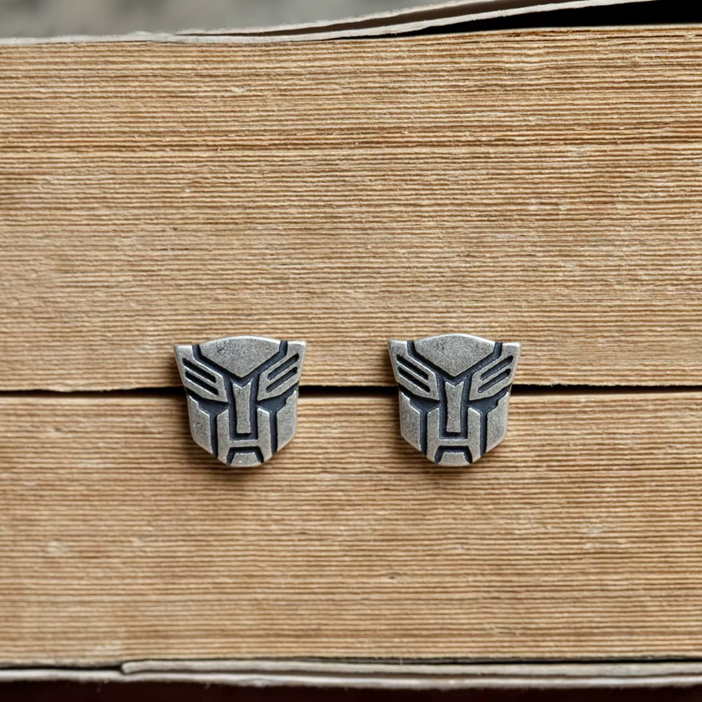 MKENDN délicat Mini Decepticons 925 en argent Sterling boucle d'oreille Vintage gothique personnalité boucles d'oreilles pas d'allergie qualité bijoux
