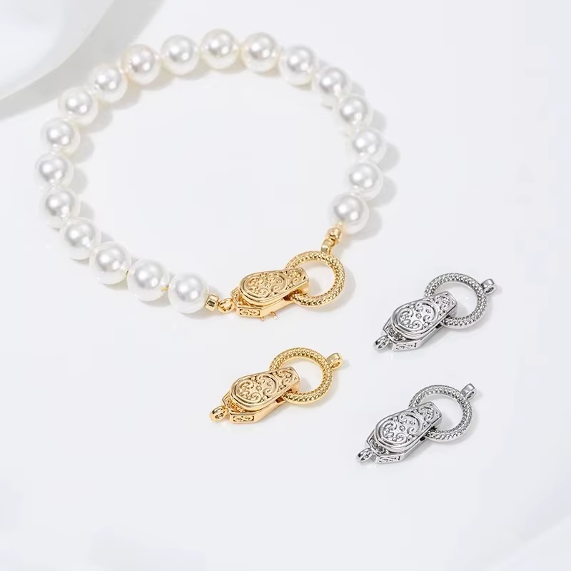 Boucle magnétique tête de serpent plaquée or 14K pour bracelet et collier DIY faits main avec perles, accessoires de bijoux