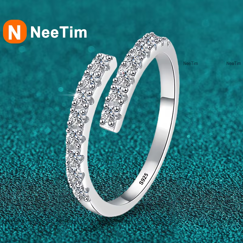 Bague Eternity D VVS1 Moissanite pour femmes