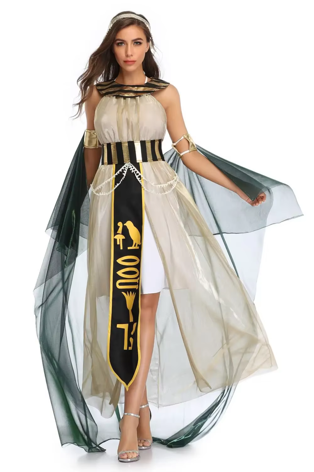 Costume d'halloween, reine du pharaon égyptien