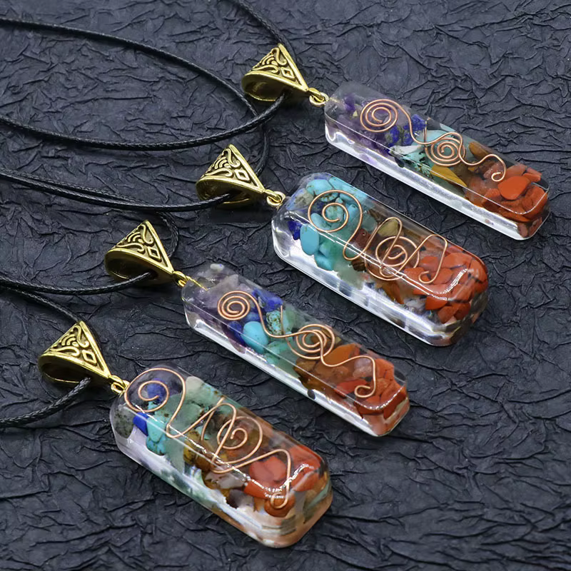 Collier pendentif en pierre naturelle pour bijoux