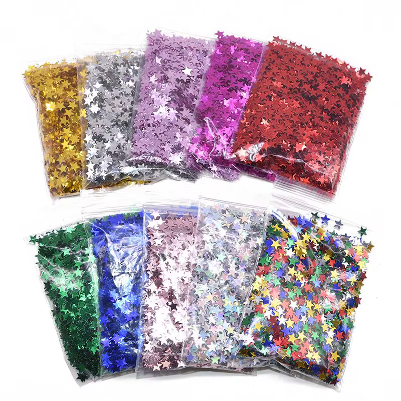 15 g/sac 6/10MM or argent acrylique étoiles Table confettis arrose pour mariage fête d'anniversaire décoration