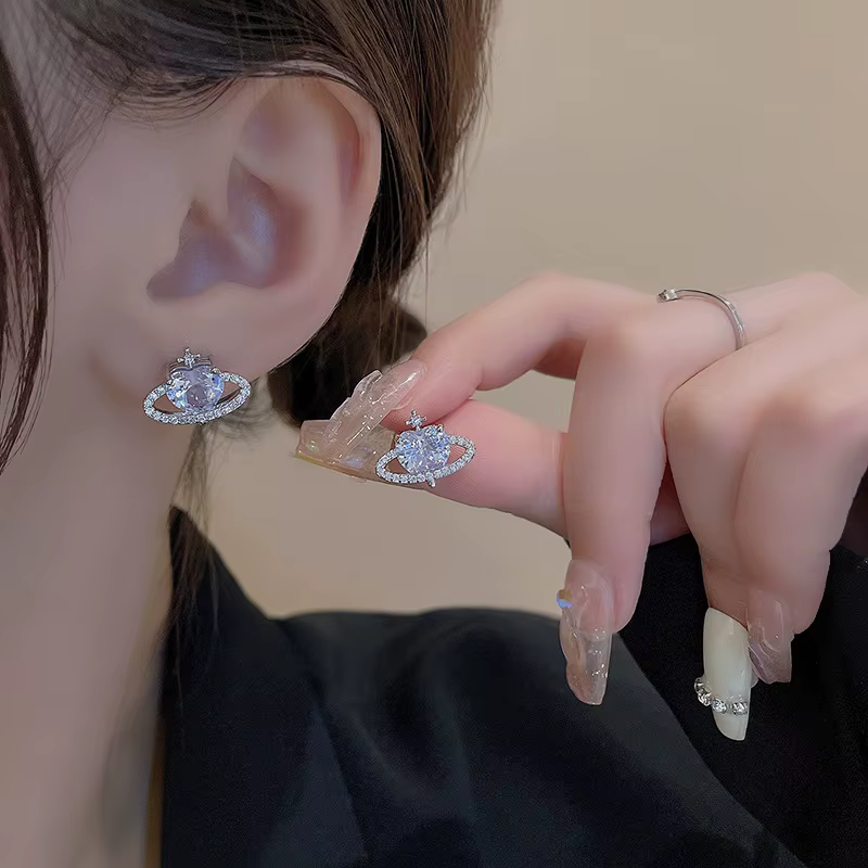 Boucles d'Oreilles Coréennes Brillantes pour Femme