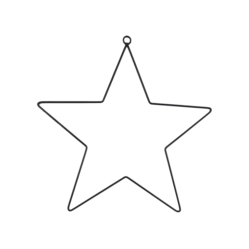Anneau d'étoiles en métal en fer forgé