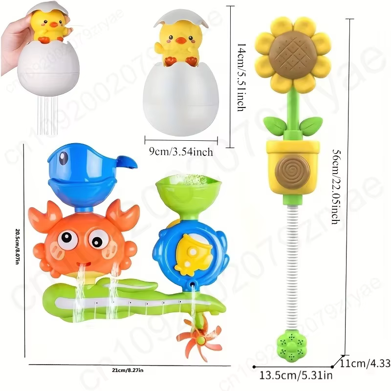 Ensemble de jouets de bain interactif à ventouse pour jeunes