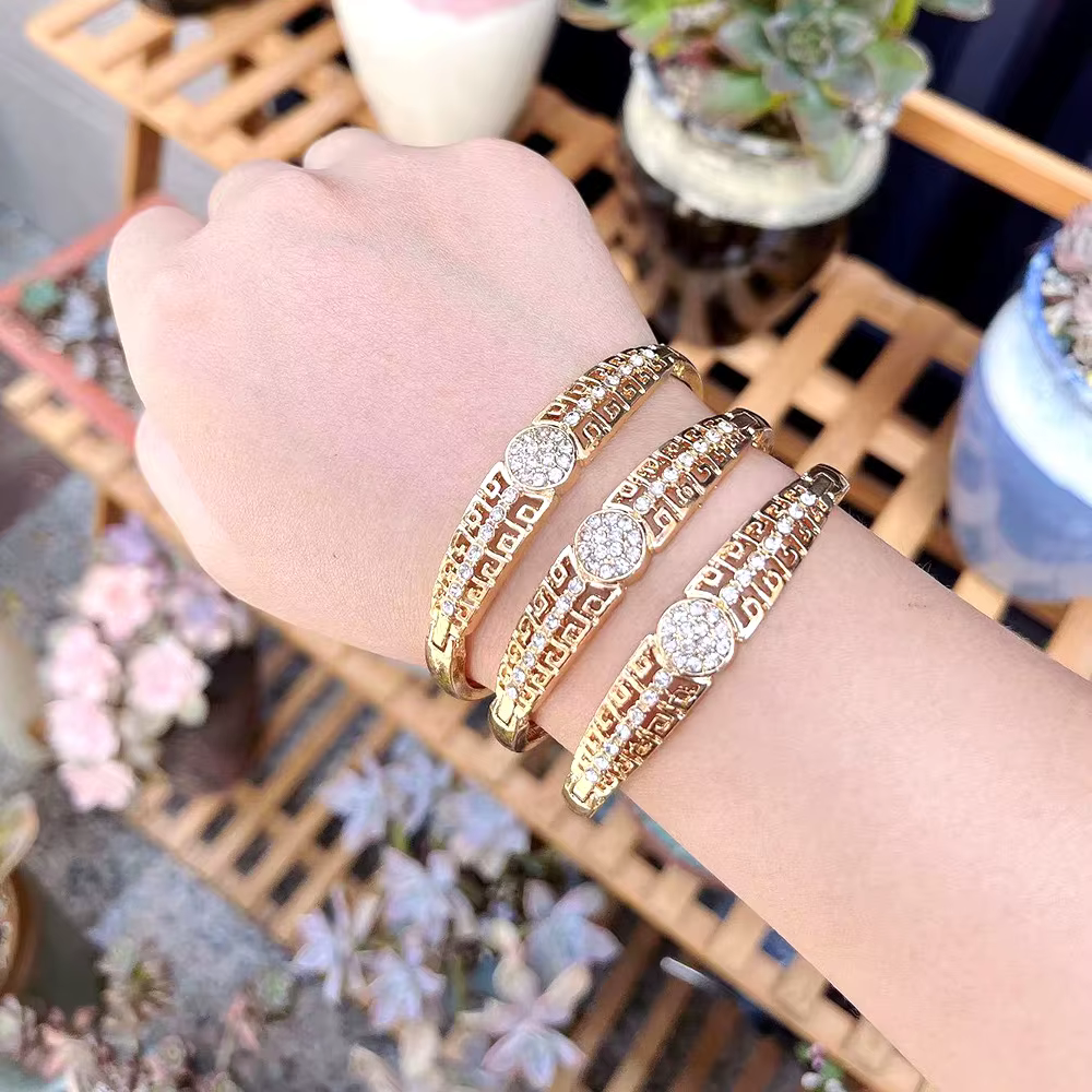 SUNSPICEMS plein strass indien Bracelet rétro couleur or grand rouge vert blanc cristal turc Design manchette