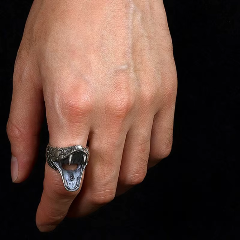 Bague serpent Vintage pour hommes