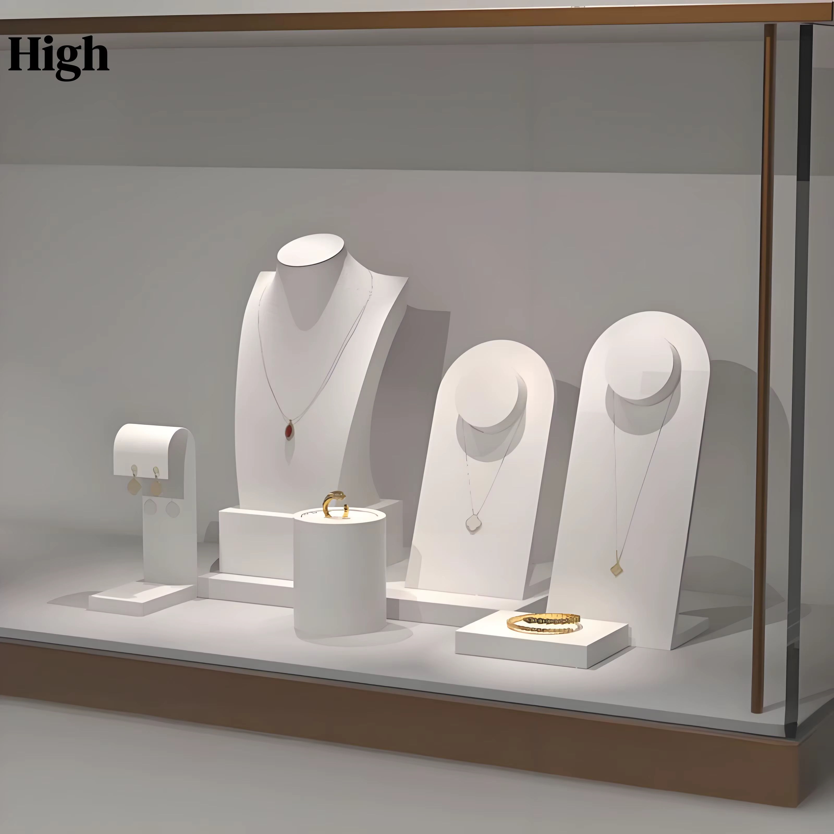 Présentoir à bijoux de luxe – Vitrine haut de gamme pour colliers