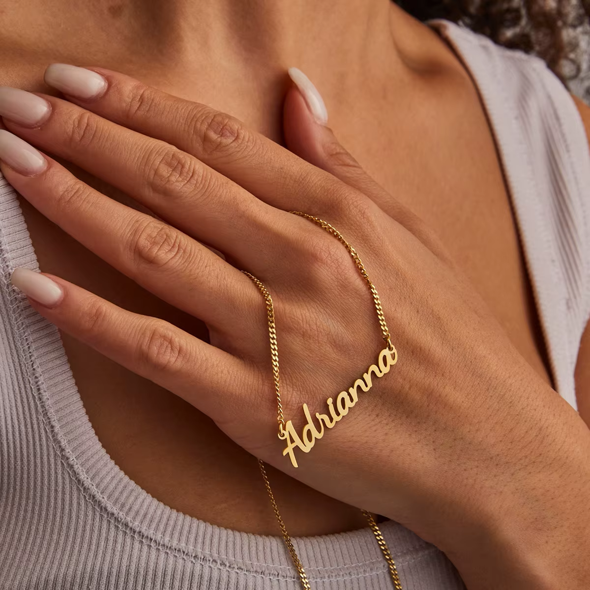 Collier personnalisé avec gourmette pour femme