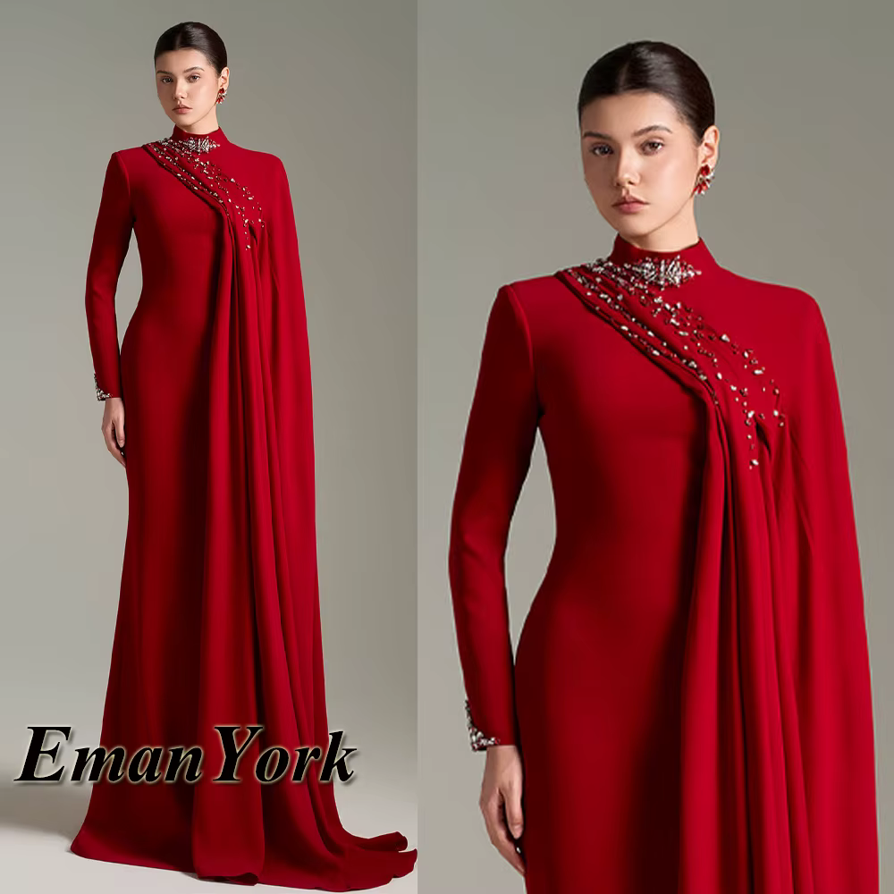 Charmant col haut mère De la mariée robes pour femmes strass formel soirée