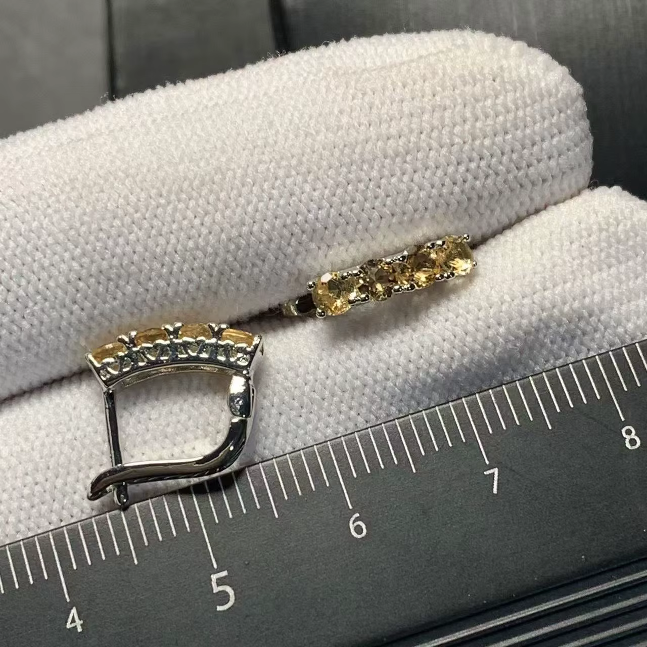 HEYYA – boucles d'oreilles créoles en pierre Citrine naturelle