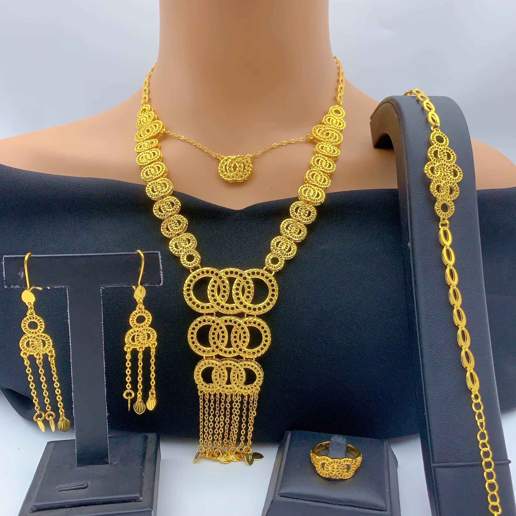 Parure de bijoux de mariage nigériens de Dubaï