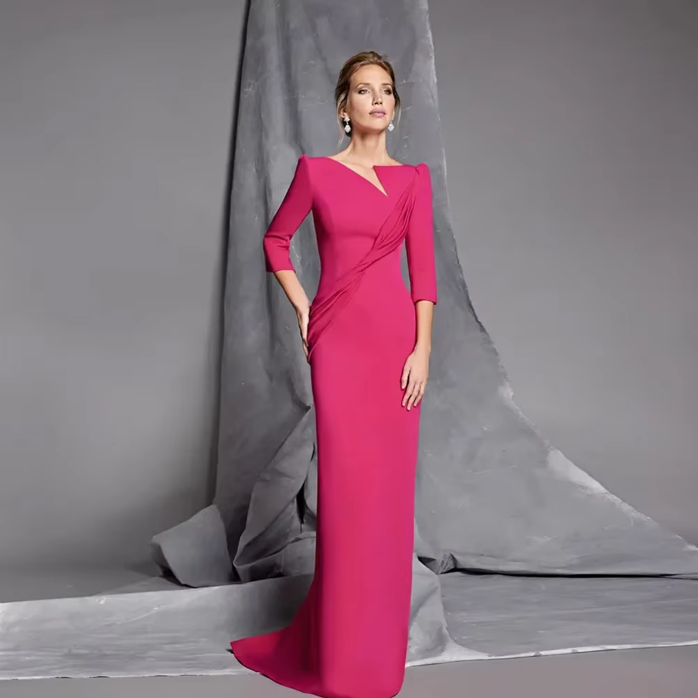 Robes de soirée sirène simples pour la mère de la mariée
