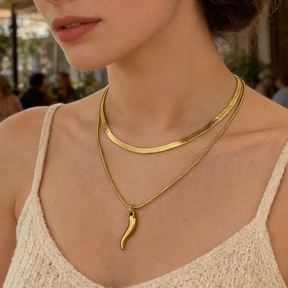 Collier Double couche en acier inoxydable