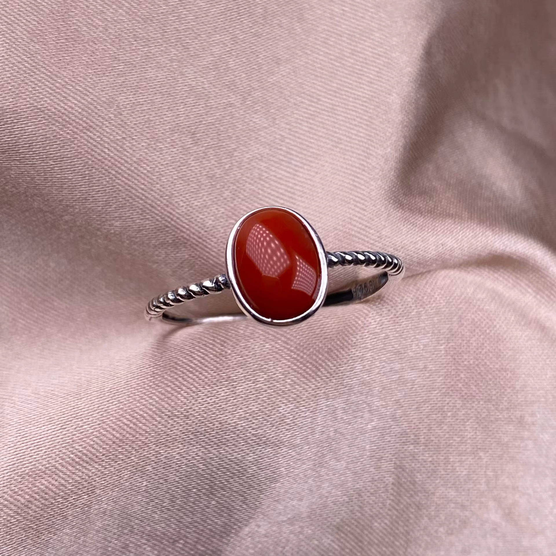 Bague incrustée en argent regardé s925 pour femme