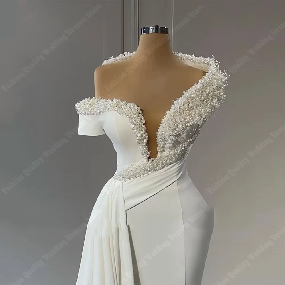 Robes de mariée sirène en satin sexy pour femmes