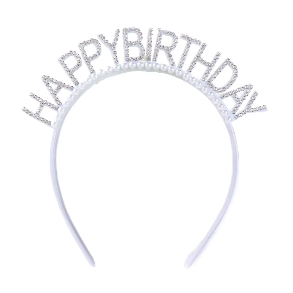 Cadeau d'anniversaire lettre anniversaire décoration alliage strass couronne joyeux