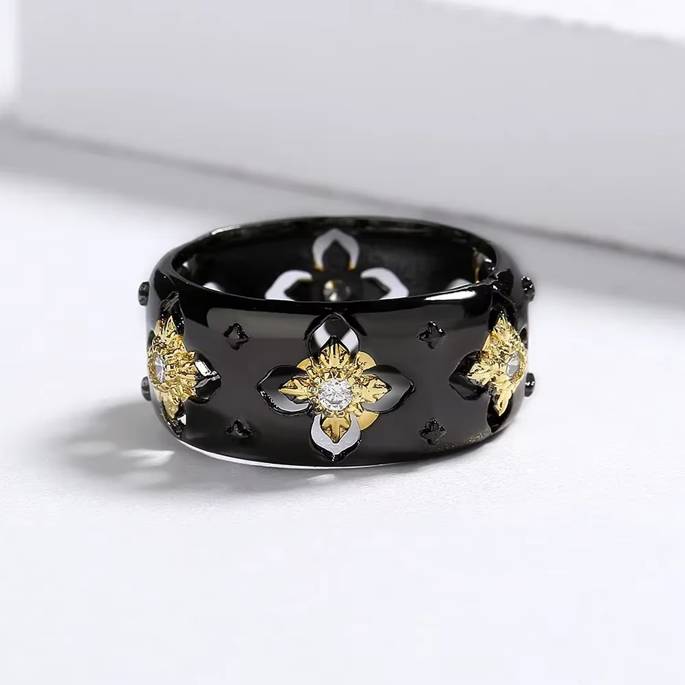 Bague classique en forme de croix pour femme