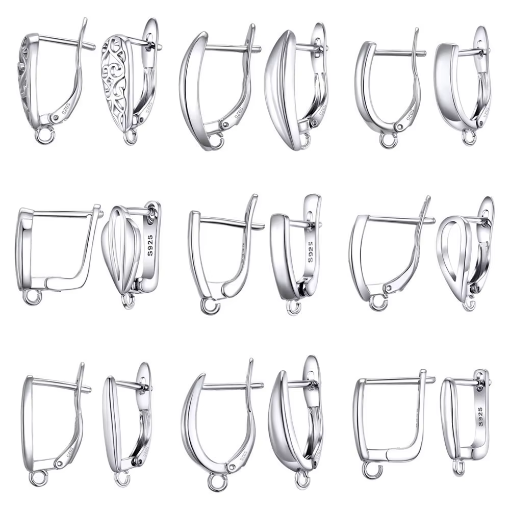 Boucle d'oreille à levier arrière en argent 925