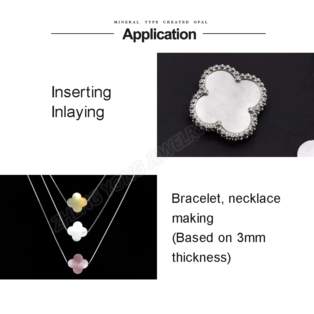 Perles de trèfle en forme de nacre