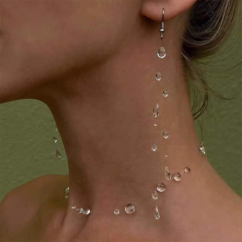 Collier goutte d'eau Transparent