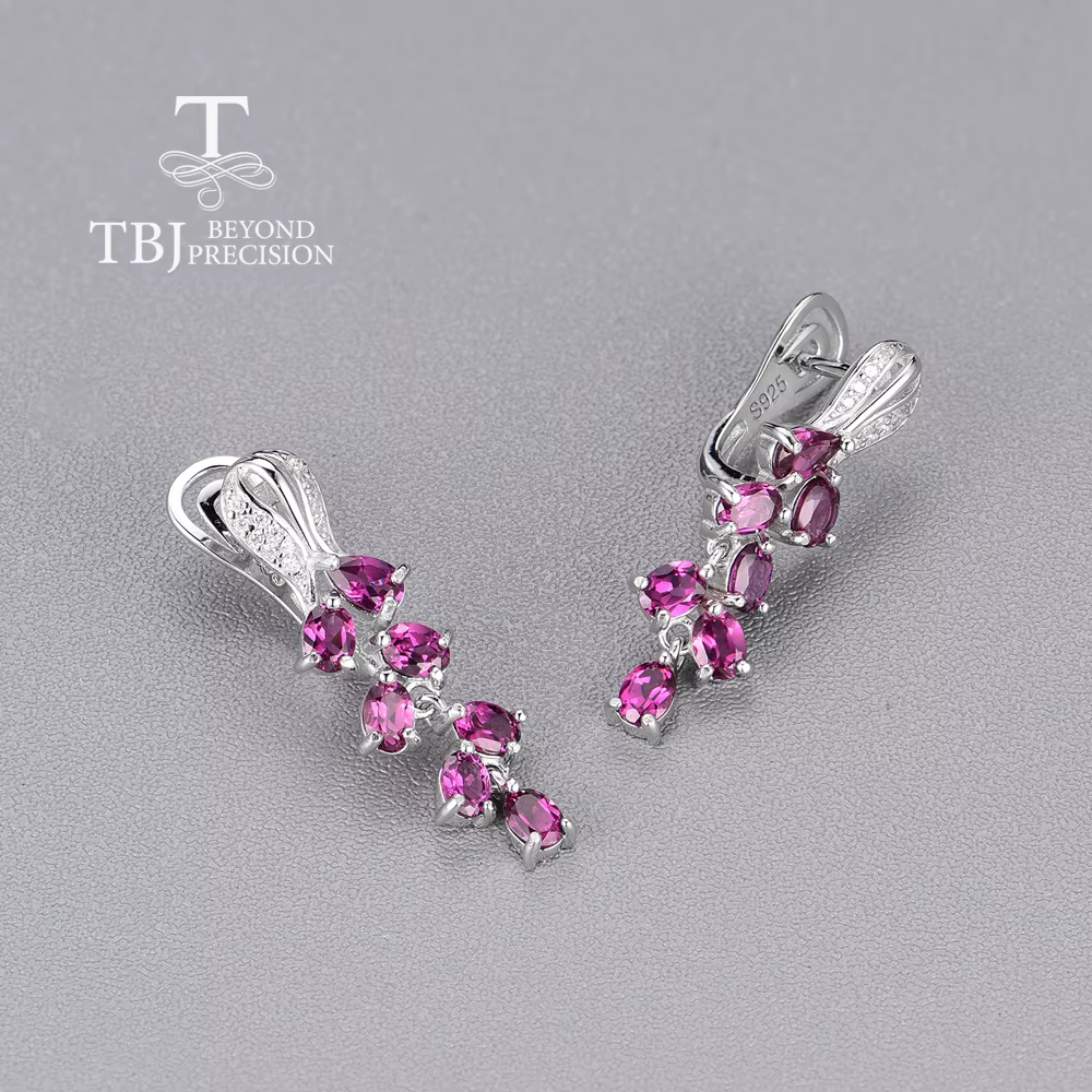 2026, boucles d'oreilles en rhodolite naturel exquises