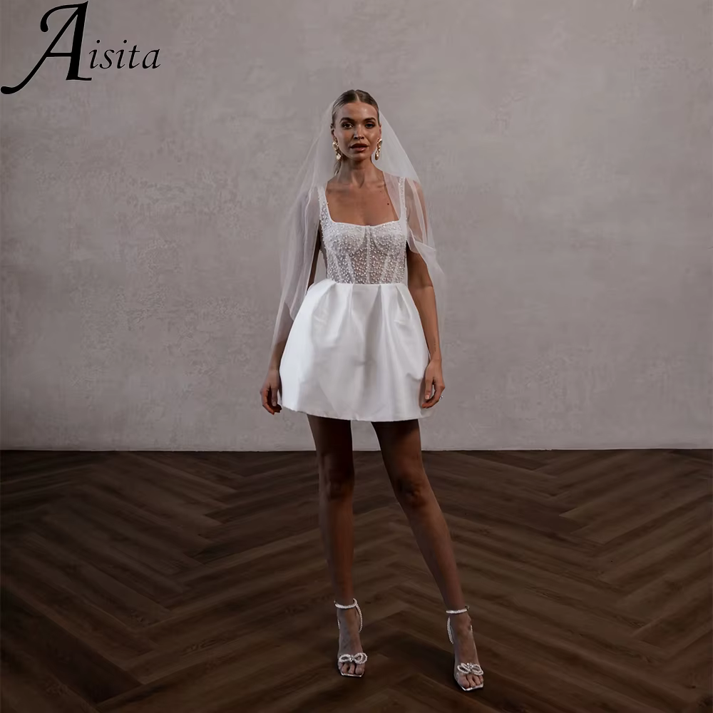 Robe de Mariée Courte Personnalisée