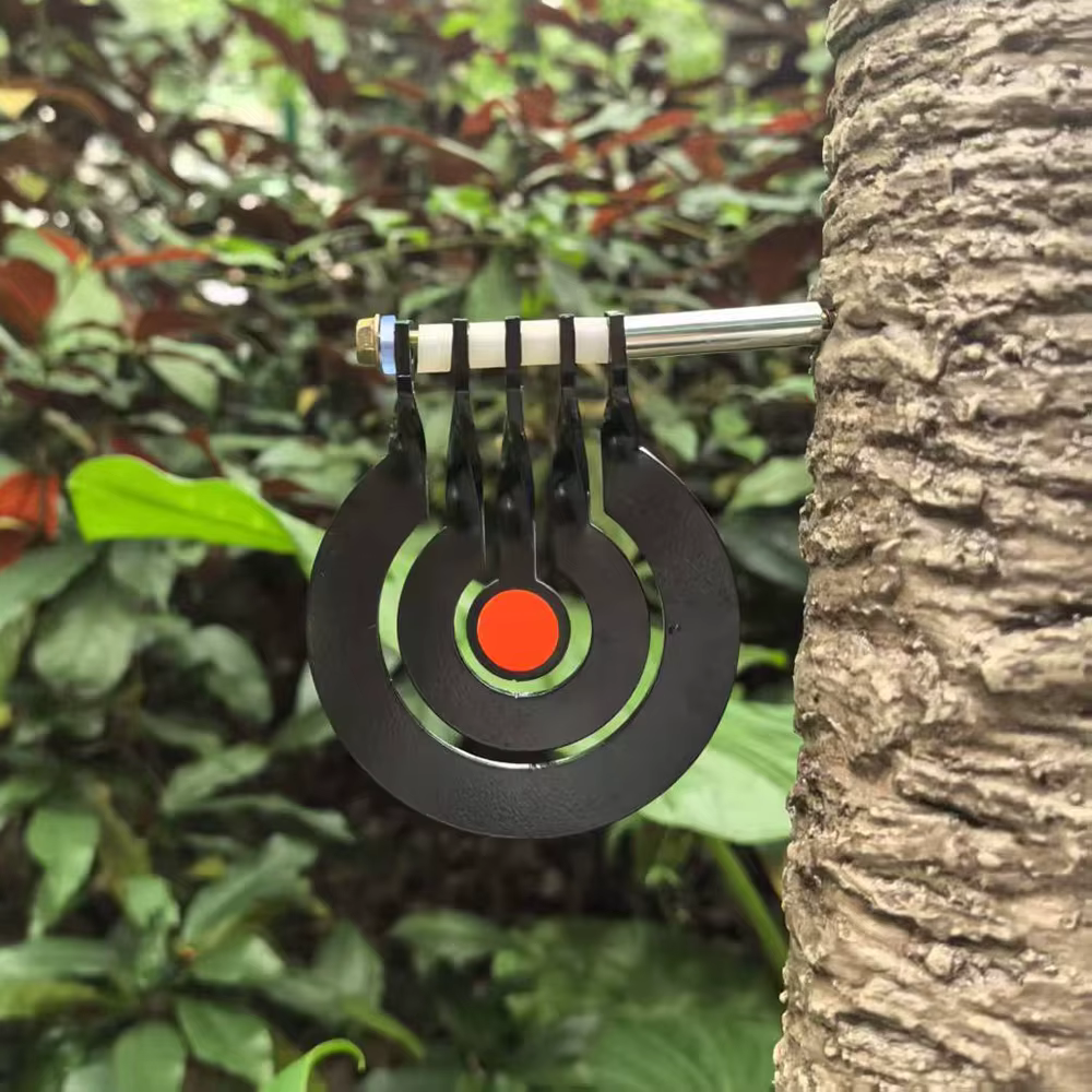 Pratique de tir avec un arbre à trois anneaux - cible de pendule rotative insérée en 3 millimètres - métal épais