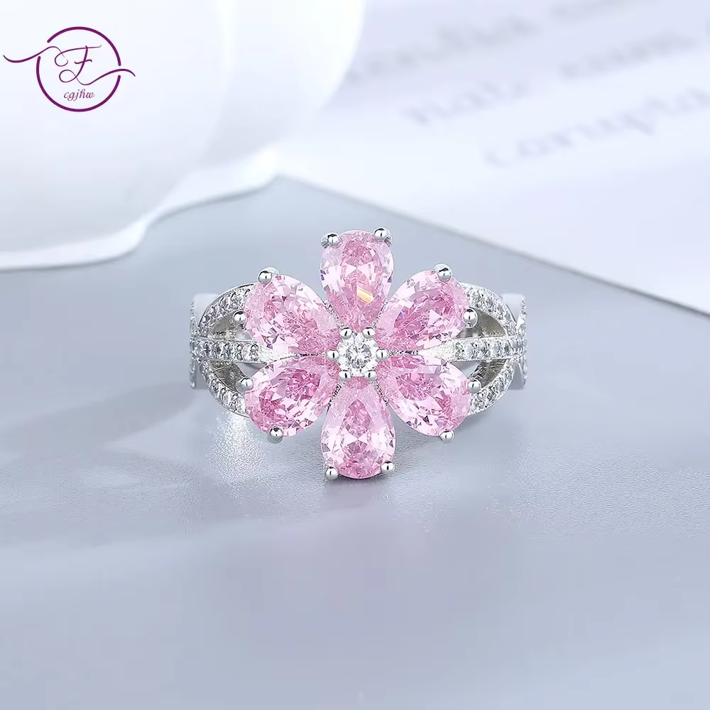 Bague en Zircon scintillant pour femmes