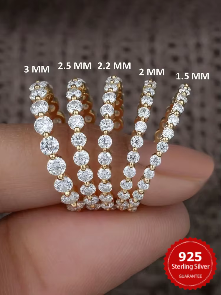 Bague ronde brillante en argent Sterling 925 et Zircon pour femmes
