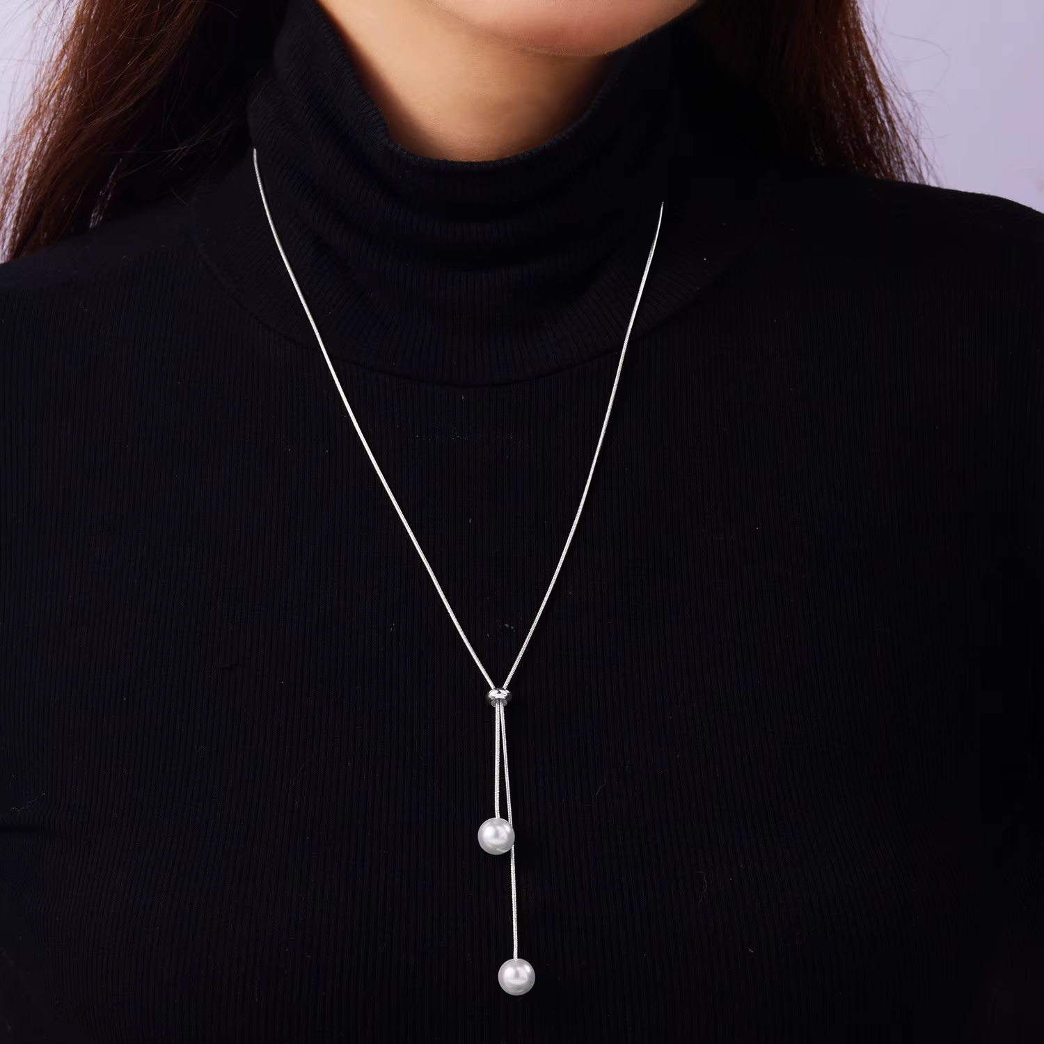 2025 tendance bijoux élégants mariage grand collier de perles pour les femmes mode blanc Imitation perle