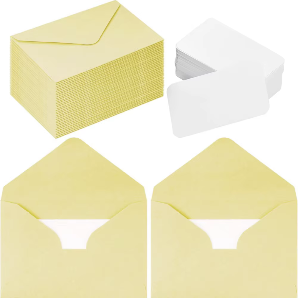 Enveloppes en papier jaune vif