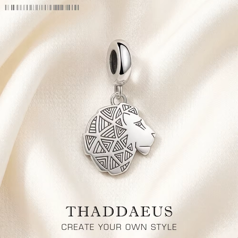 Pendentif Lion en argent Sterling 925, breloque, flambant neuf, cadeau Vintage pour femmes et hommes, nouveaux bijoux fins
