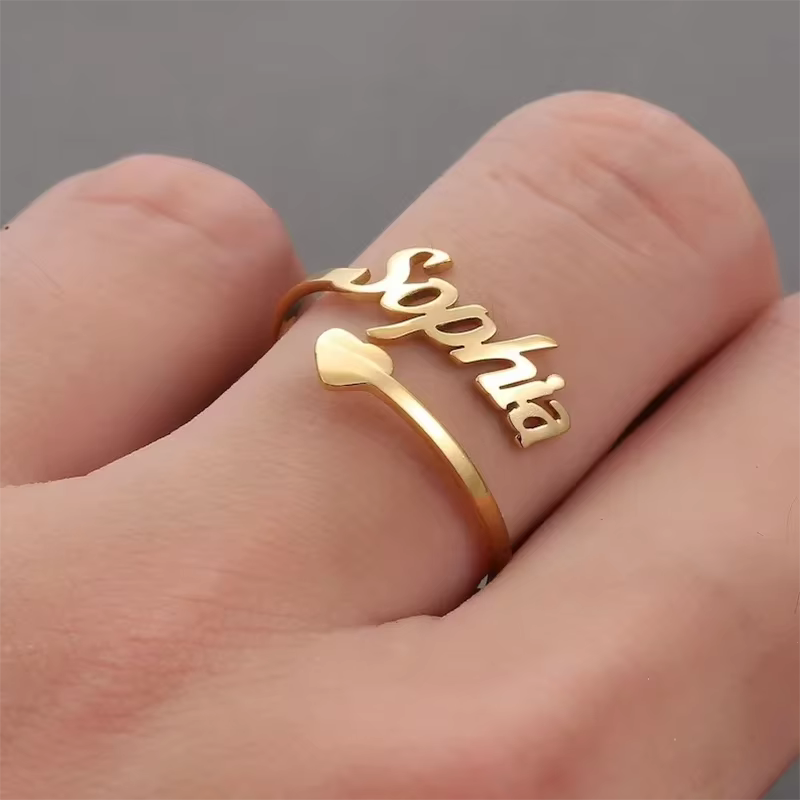 Bague personnalisée avec nom d'amour
