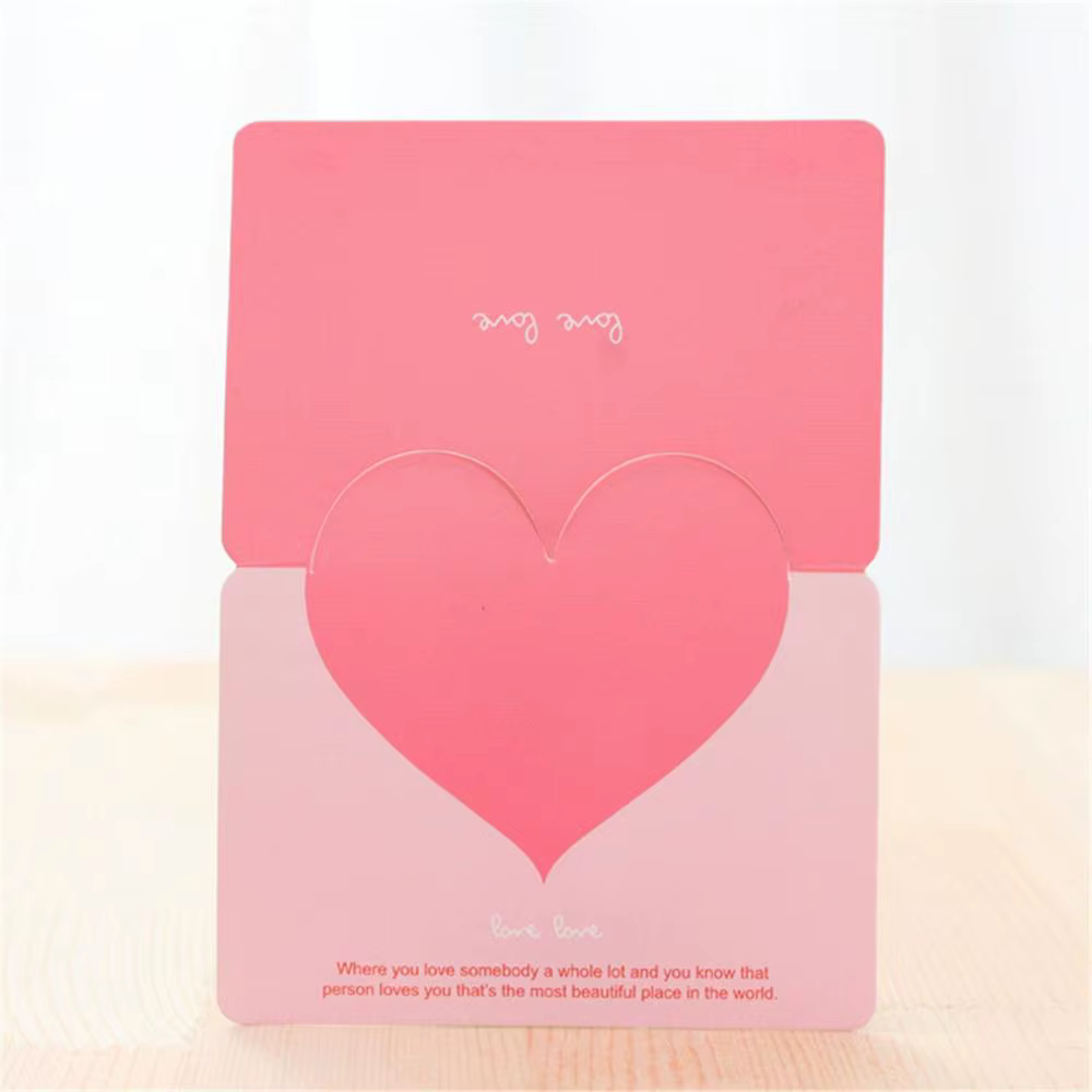 Carte de vœux de mariage en forme de cœur