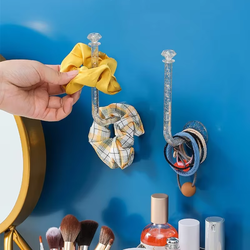 Nouveau support mural en cristal pour corde à cheveux