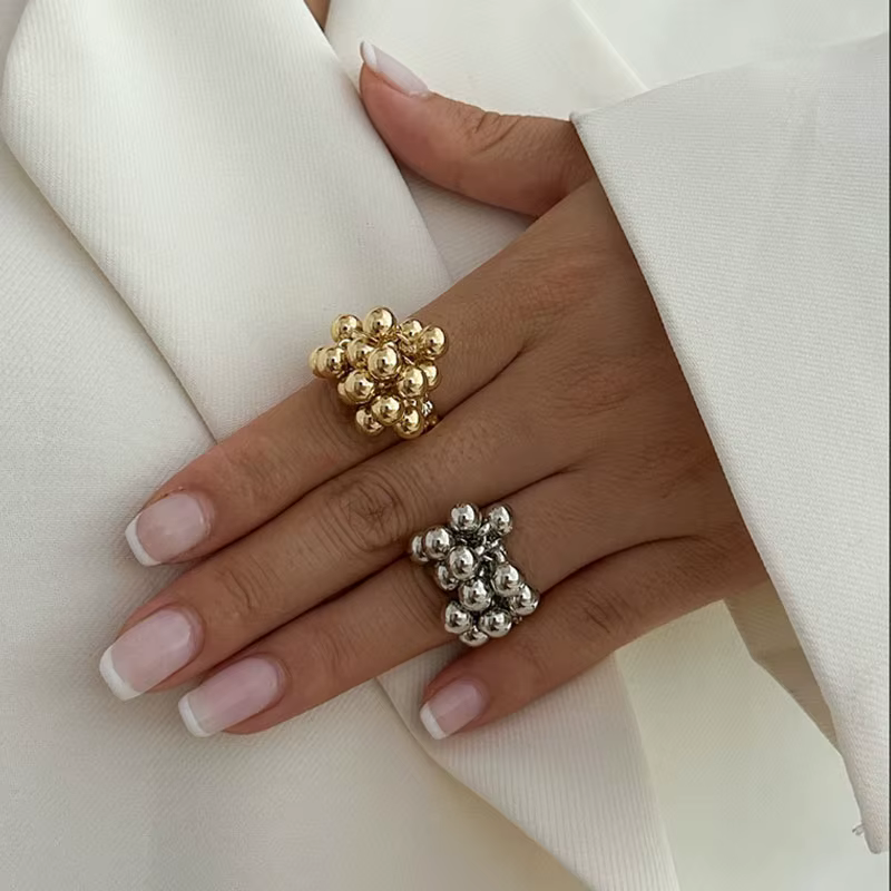 Bague petite boule CCB Simple pour femmes et hommes