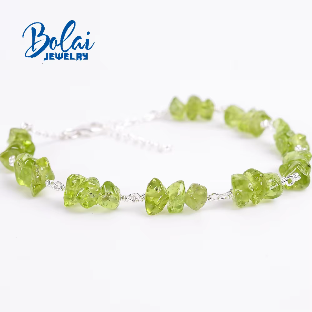 Peridot naturel fait à la main