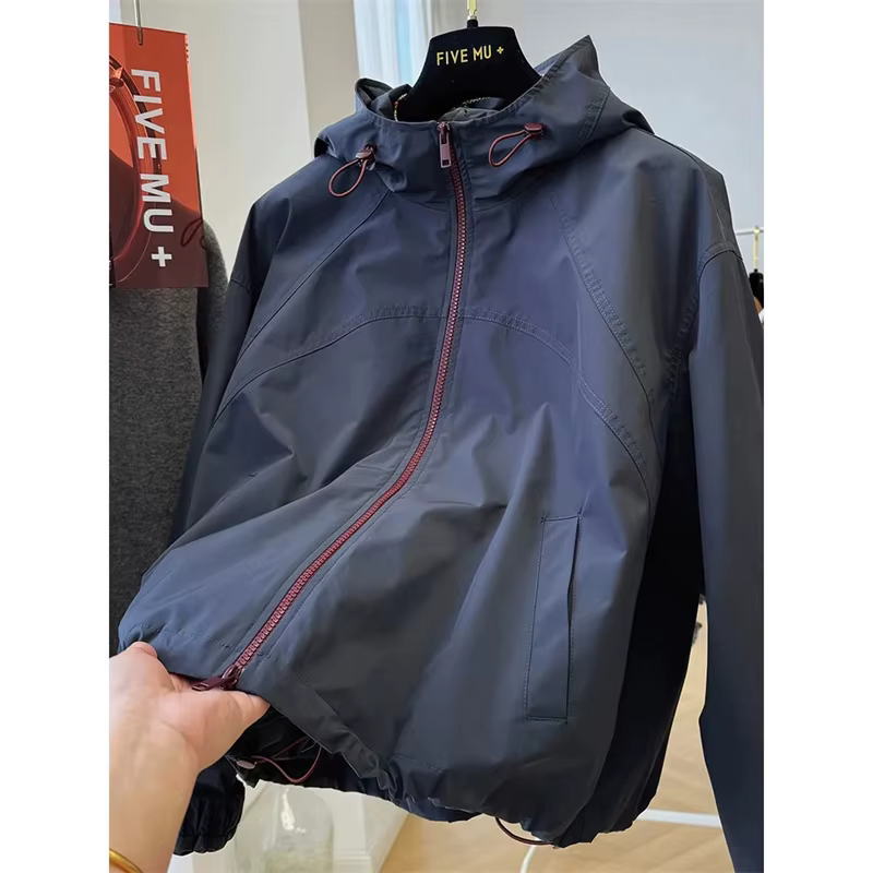 Veste courte femme 2025 printemps automne avancé à capuche dames Stormtrooper