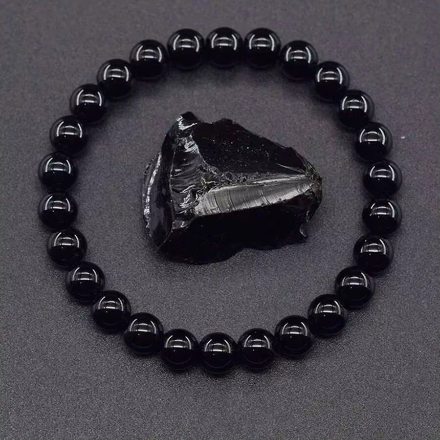 Bracelet Onyx naturel avec pierre pour hommes